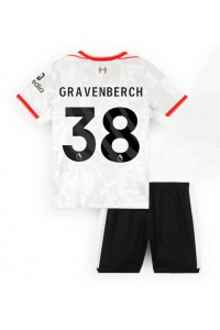 Liverpool Ryan Gravenberch #38 Jalkapallovaatteet Lasten Kolmas peliasu 2024-25 Lyhythihainen (+ Lyhyet housut)